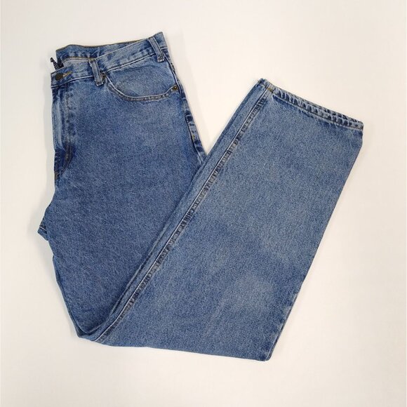 Full Blue Jeans Classic Fit Straight Leg Denim Men's Jeans 38x34 Sits At Waist - Picture 9 of 11